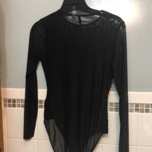 Womens black bodysuit.